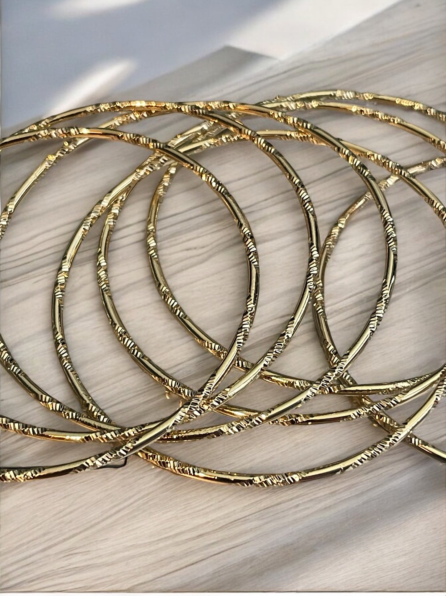 7 Day Semanario Style 14k Gold Electroplated Bracelets