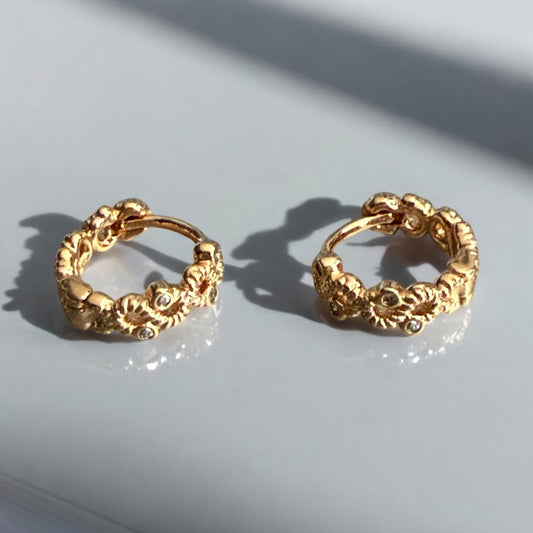 Infinity CZ 18k Gold Electroplated Earrings