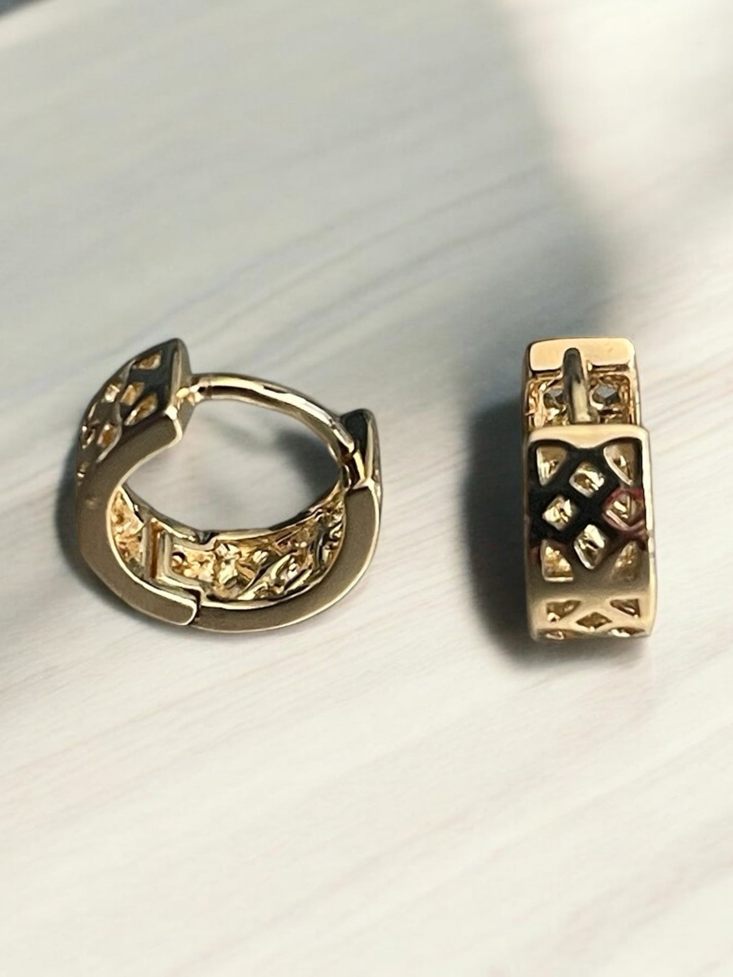 Small 14k Gold Electroplated Earrings