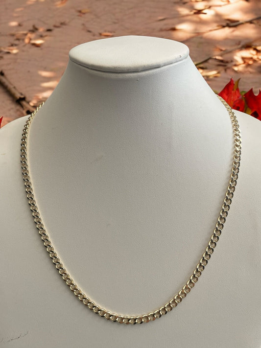 Cuban Style Link 14k Gold Electroplated Necklace