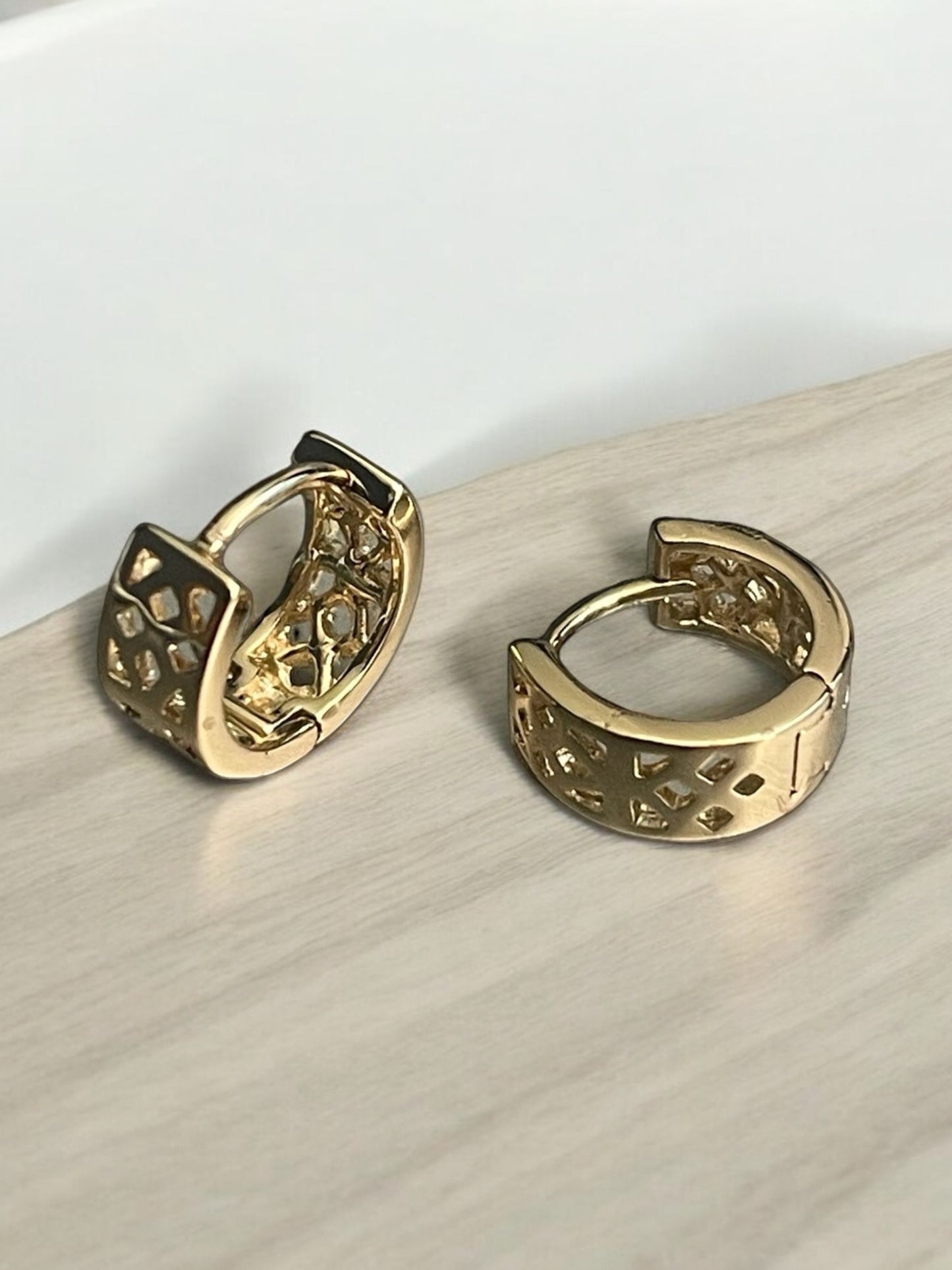 Small 14k Gold Electroplated Earrings