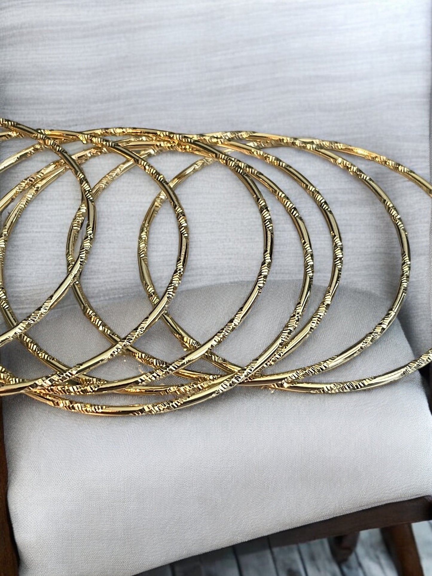 7 Day Semanario Style 14k Gold Electroplated Bracelets