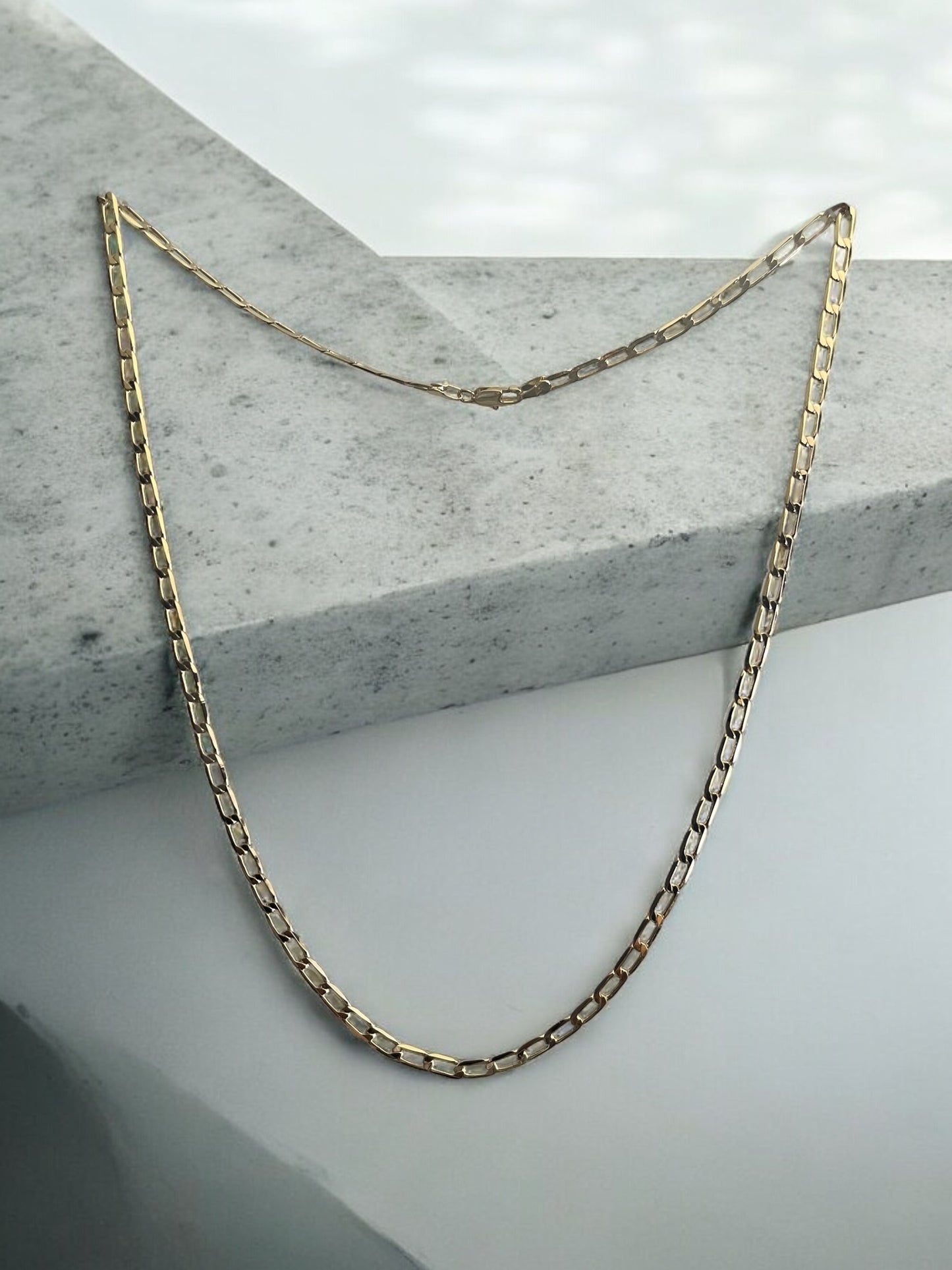 Chain Link 14k Gold Electroplated Necklace