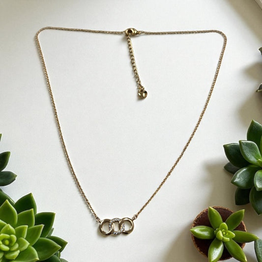Circles 18k Gold Electroplated Necklace