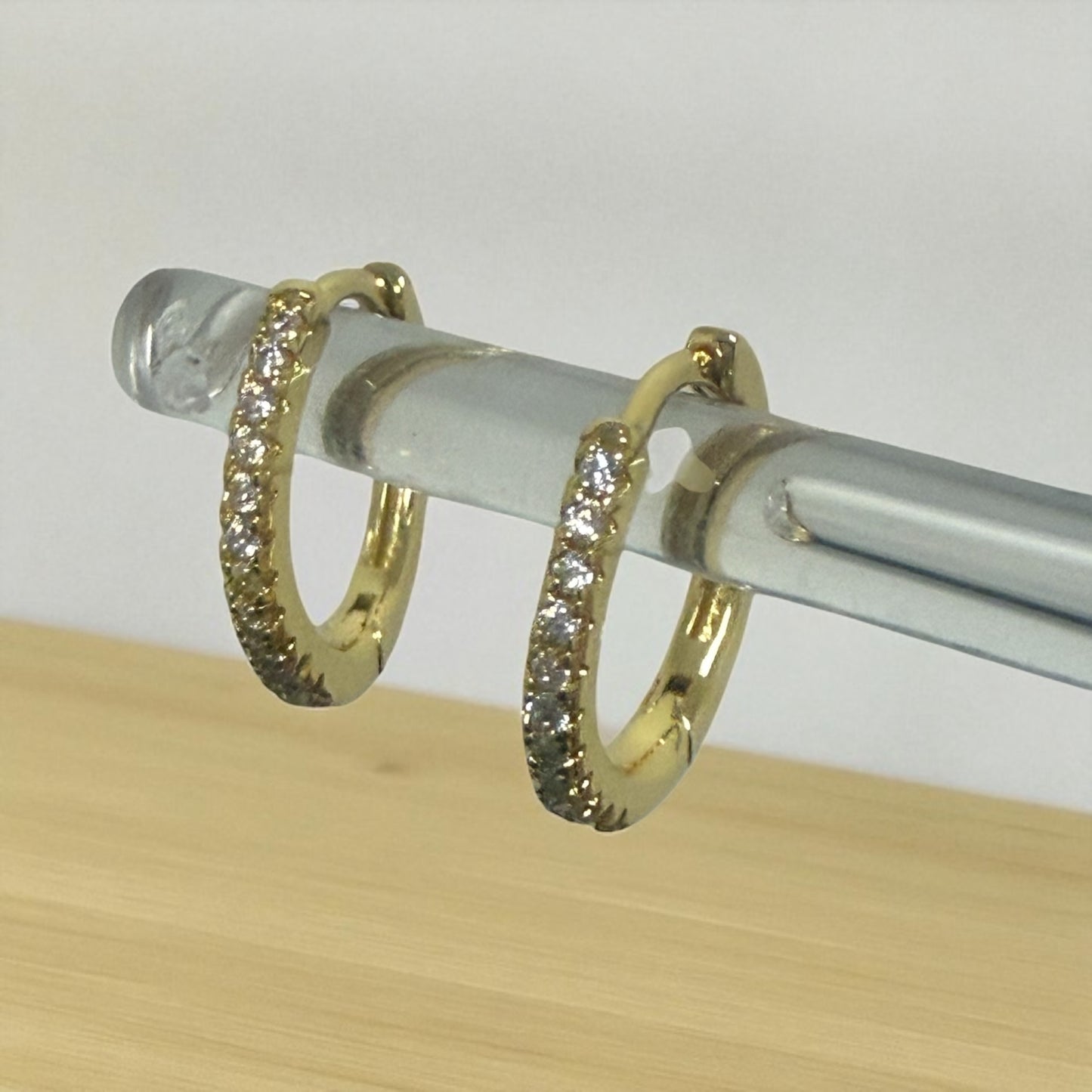 Small Thin 14k Gold Electroplated Hoops