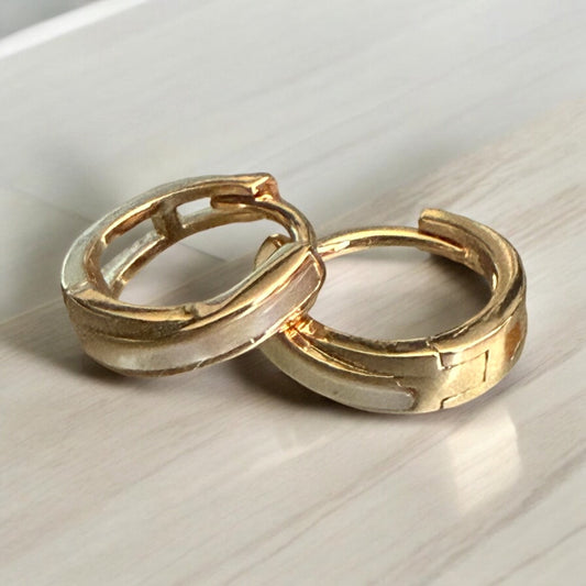 Shell MOP 18k Gold Electroplated Earrings