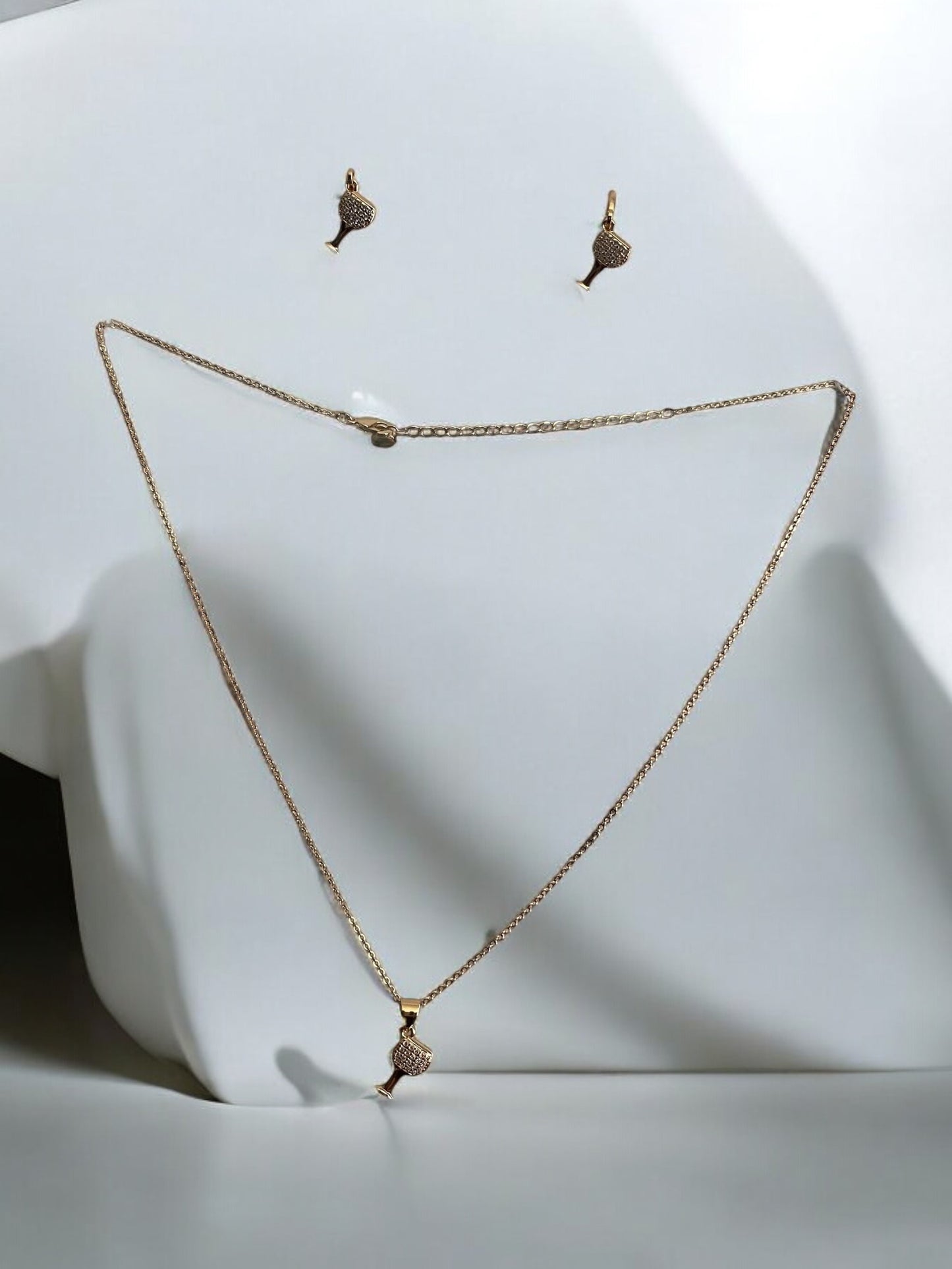Wine Glass Design 18k Gold Electroplated Set