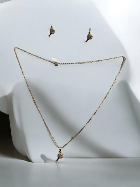 Wine Glass Design 18k Gold Electroplated Set