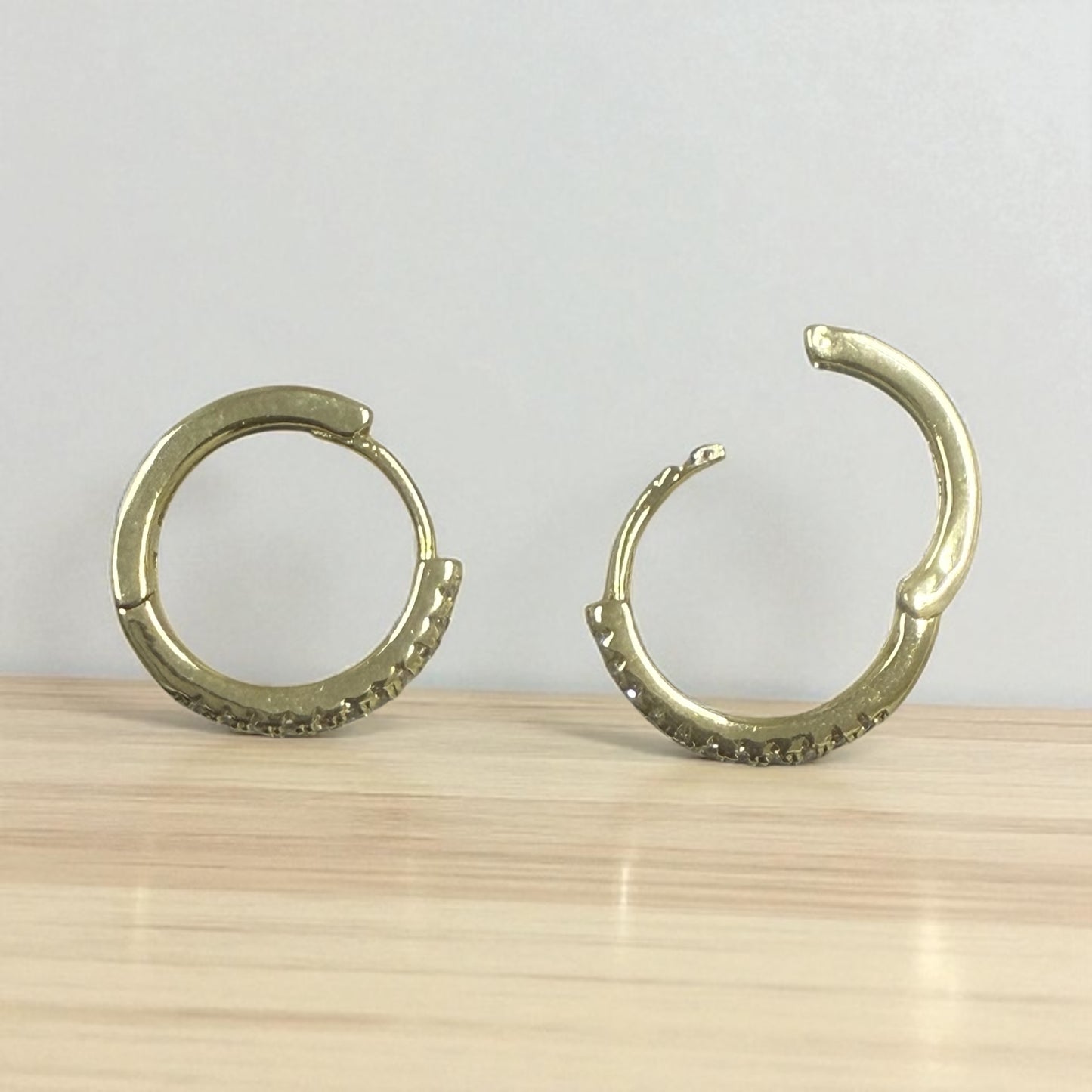 Small Thin 14k Gold Electroplated Hoops