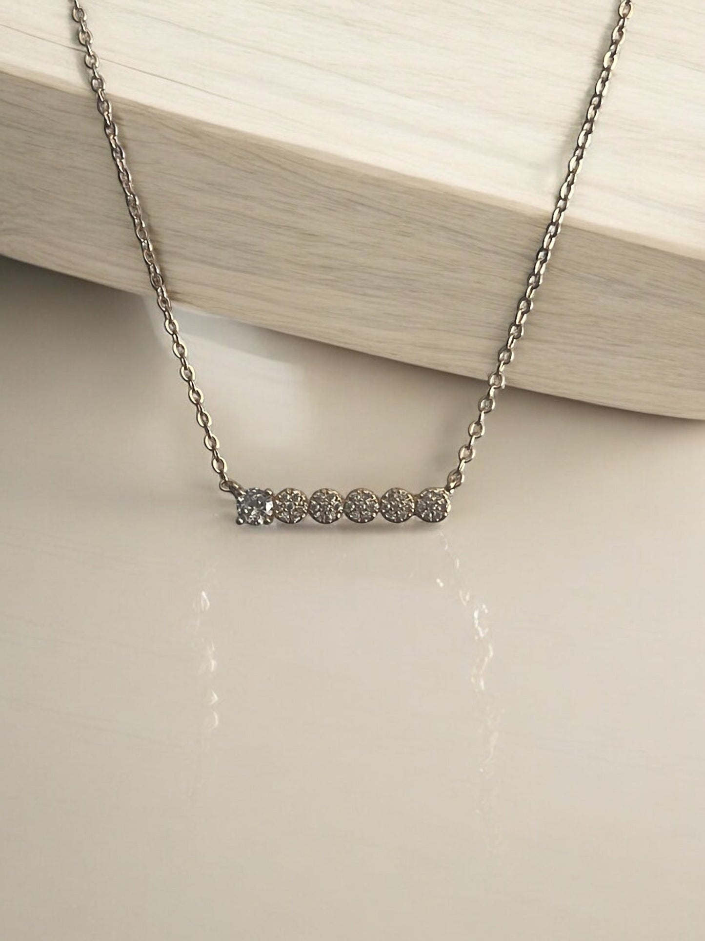 Circle Design Pendant 18k Gold Electroplated Necklace