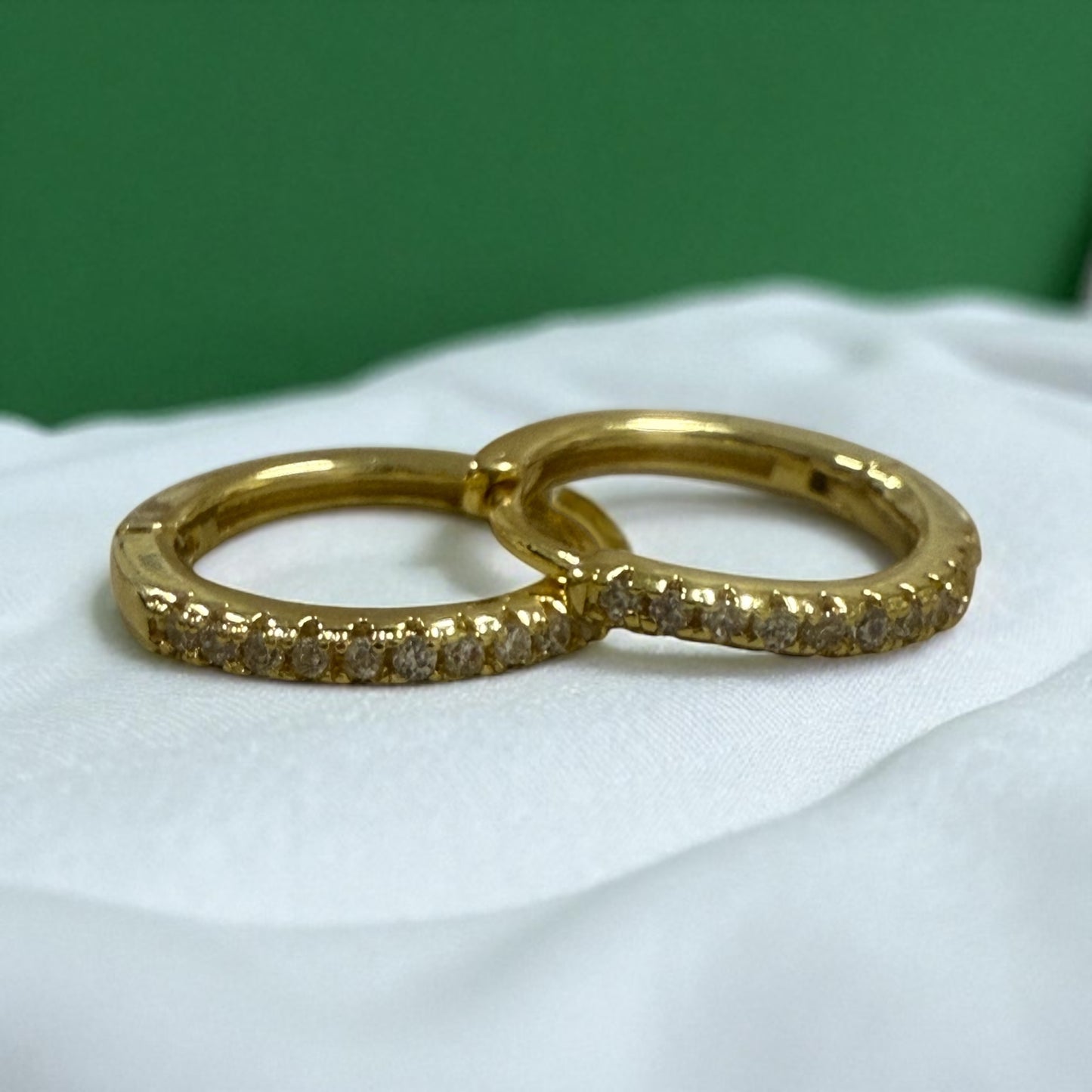 Small Thin 14k Gold Electroplated Hoops