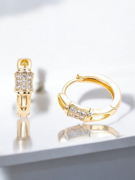 Small 18k Gold Electroplated Hoop Earrings