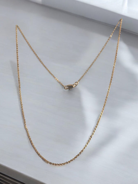 Thin 18k Gold Electroplated Chain