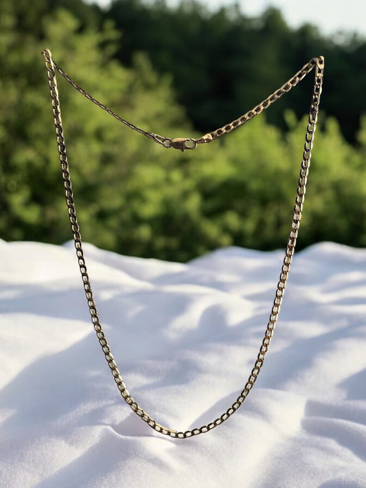 Cuban Style Link 18k Gold Electroplated Chain