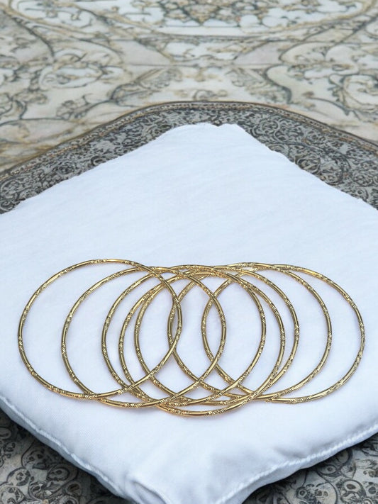 7 Day Semanario Style 14k Gold Electroplated Bracelets