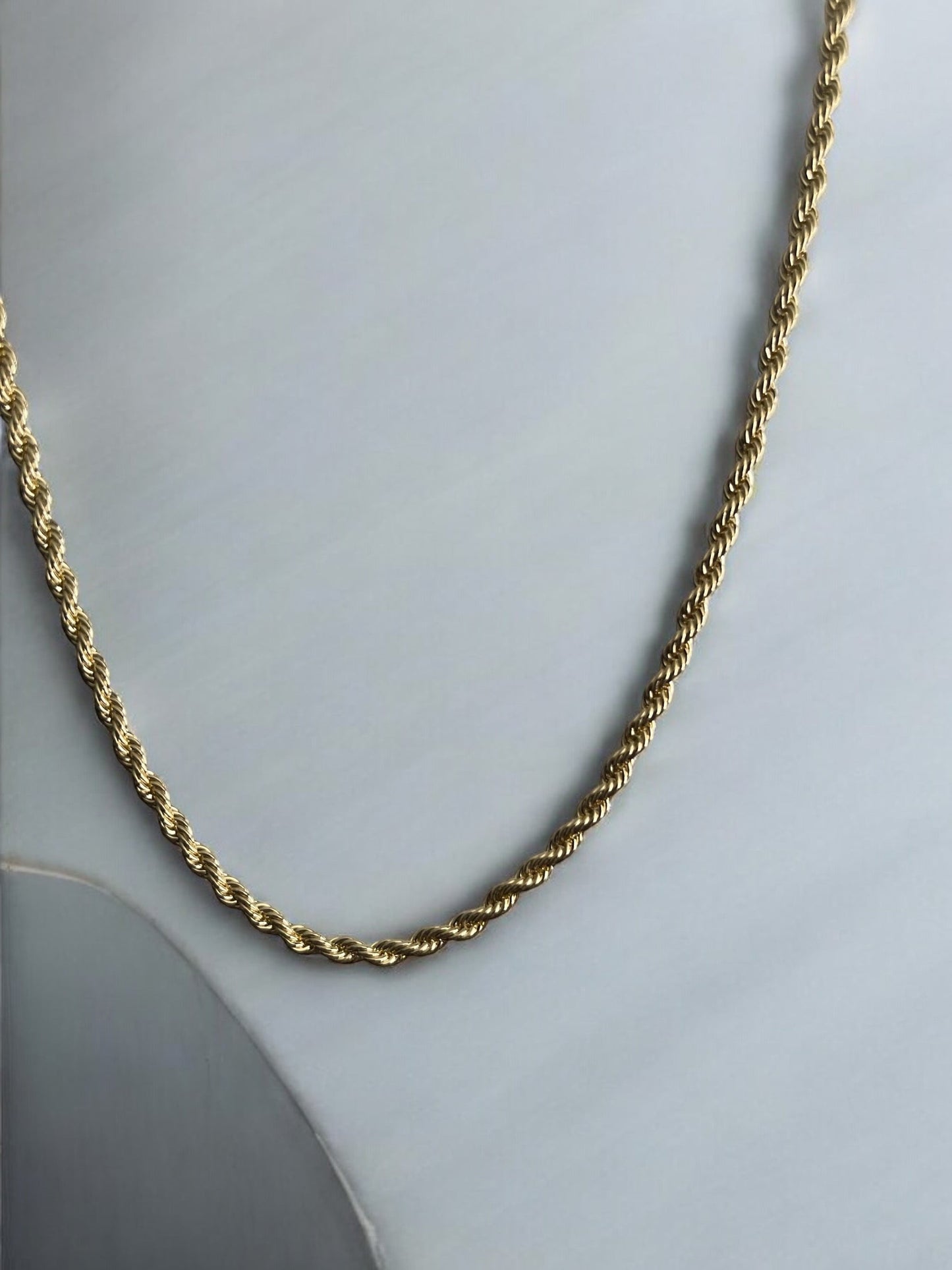 Rope Style 14k Gold Electroplated Necklace