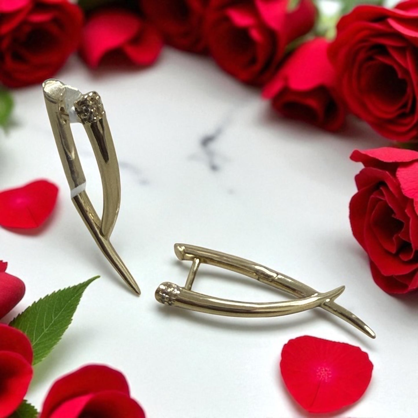 Drop and Dangle 14k Gold Electroplated Earrings