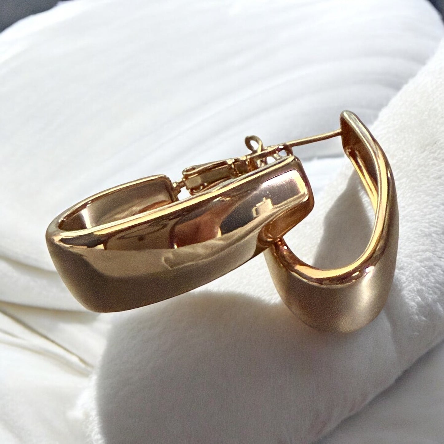 Polished 18k Gold Electroplated Earrings