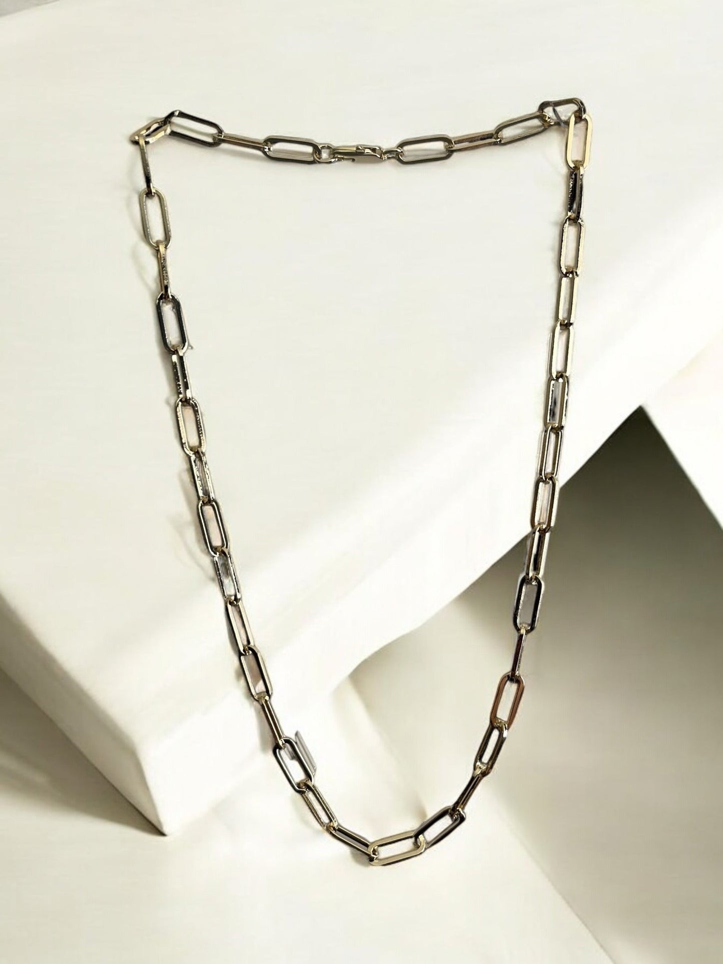 Paper Clip Design 14k Gold Electroplated Set