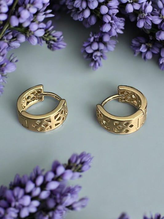 Small 14k Gold Electroplated Earrings