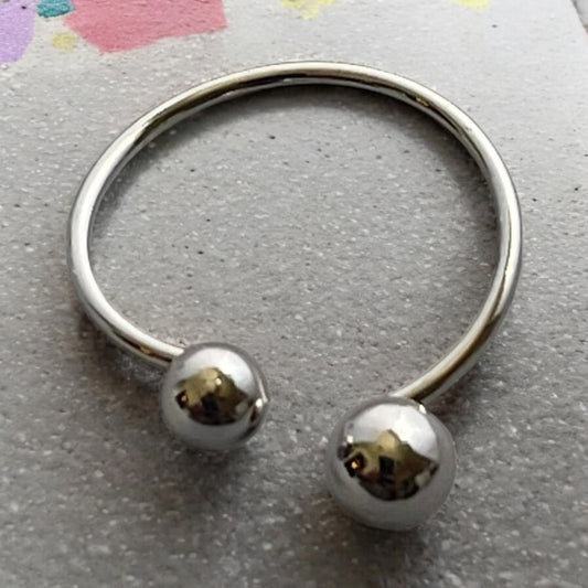 Rhodium Electroplated Ring