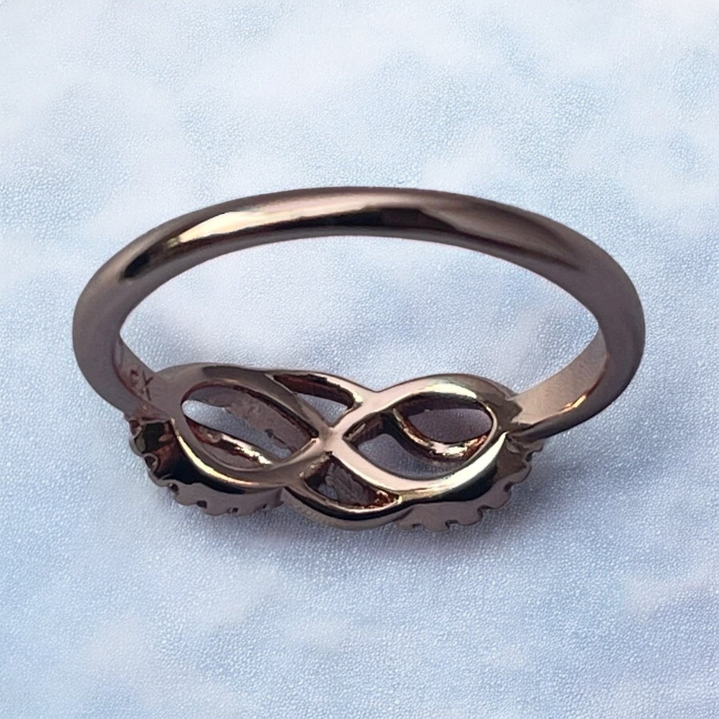 Infinity CZ Rose Gold Electroplated Ring