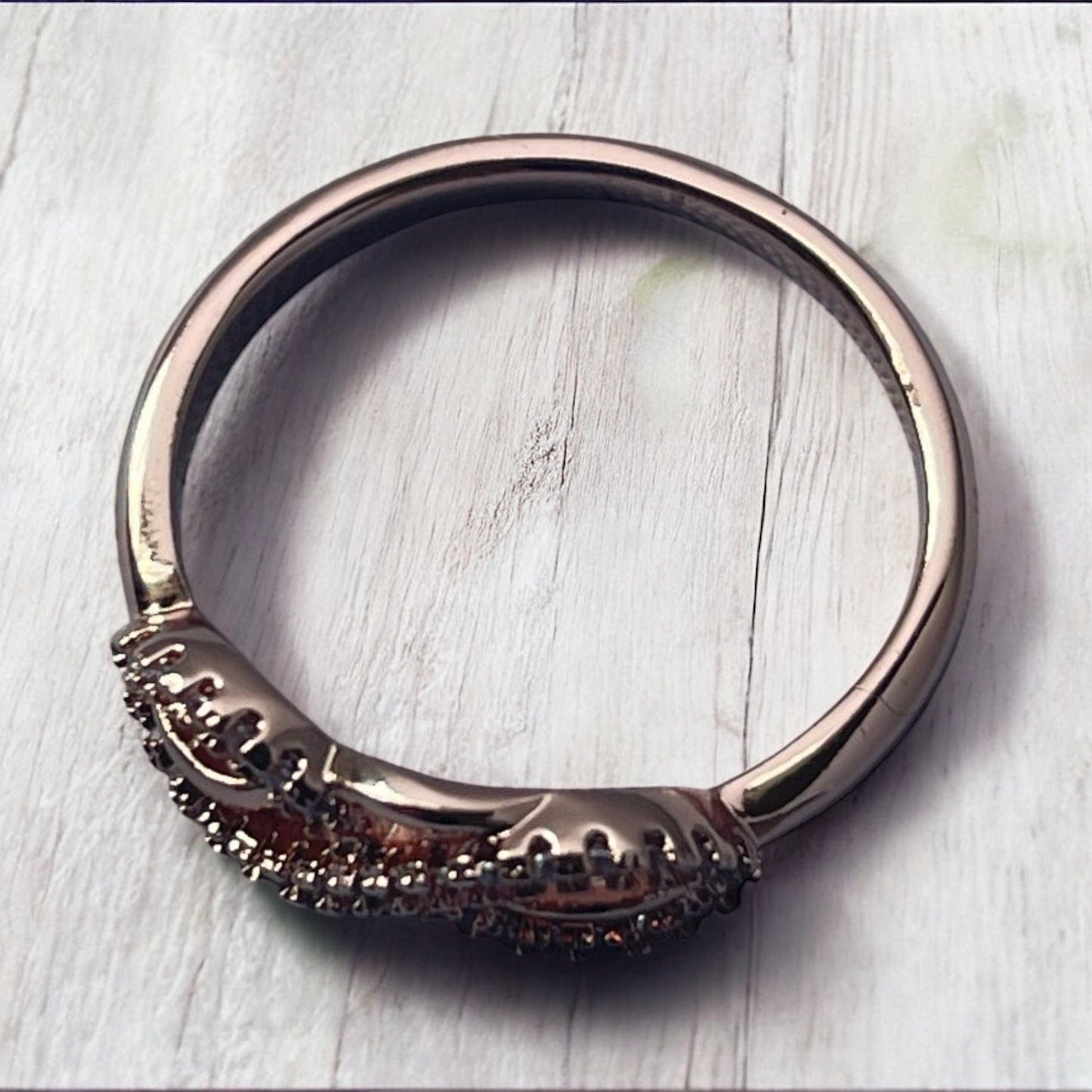 Infinity CZ Rose Gold Electroplated Ring
