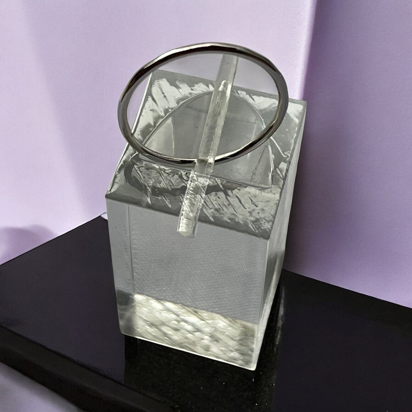 Rhodium Electroplated Band